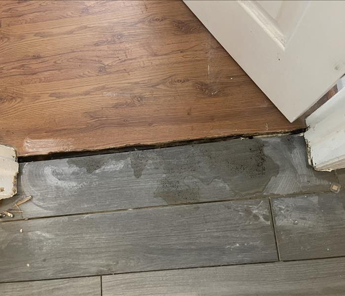 Water damage under flooring